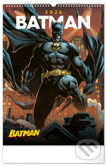 NOTIQUE Nástenný kalendár Batman Dark 2026, 33 x 46 cm - Presco Group