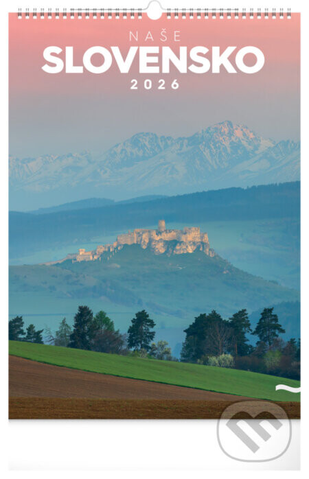 NOTIQUE Nástenný kalendár Naše Slovensko 2026, 33 x 46 cm - Presco Group