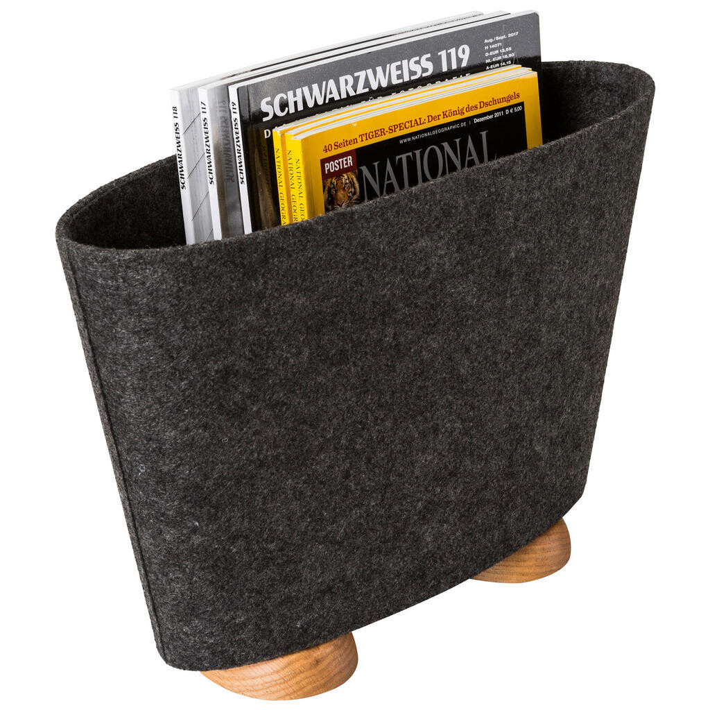 XXXL STOJAN NA NOVINY, antracitová, barvy dubu