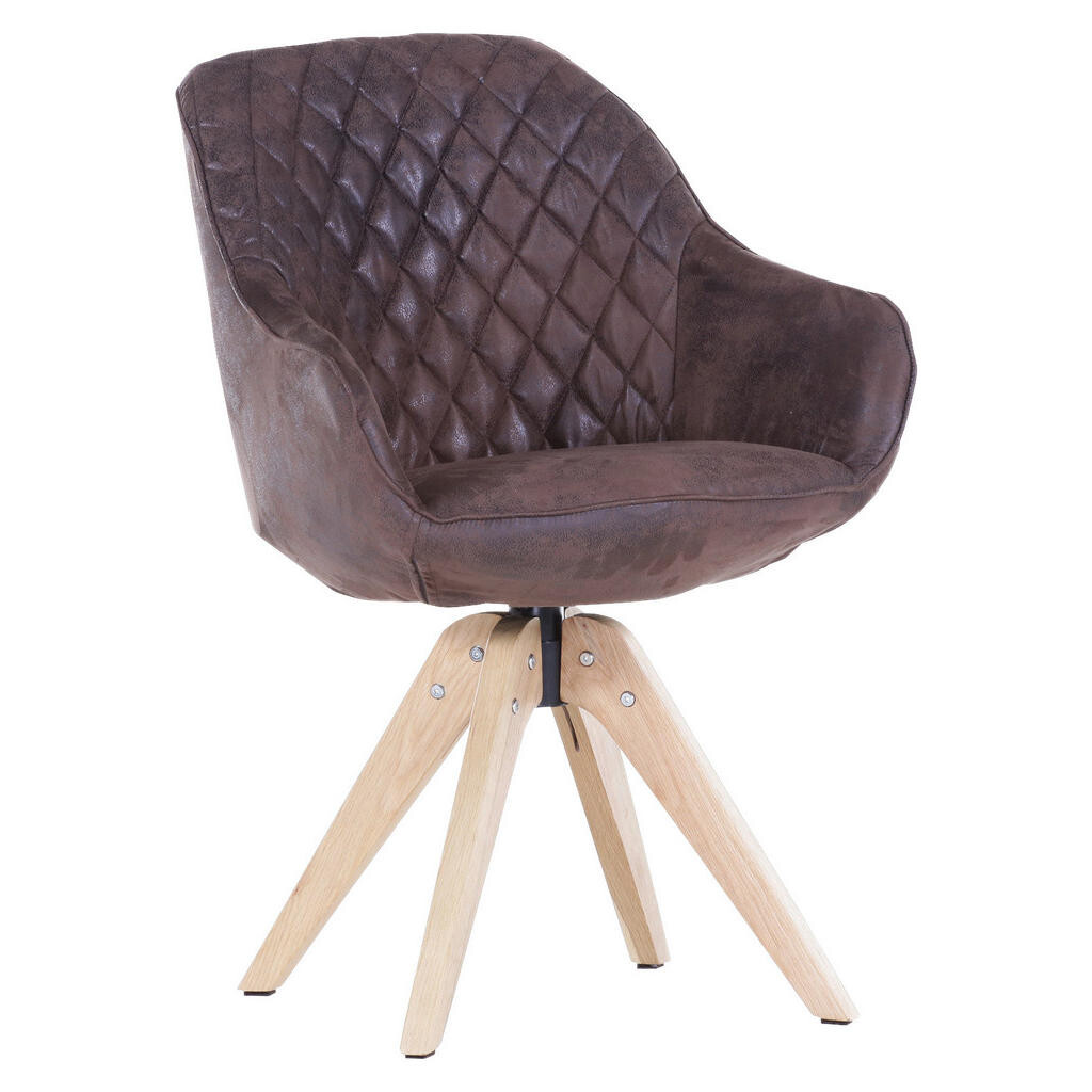 Landscape ŽIDLE S PODRUČKAMI, mikrovlákno, barvy dubu, tmavě hnědá