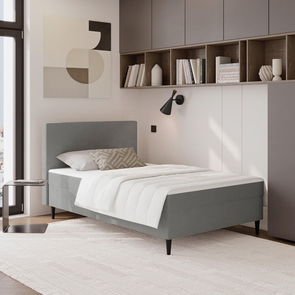 P & B AMERICKÁ POSTEL, 90/200 cm, barvy grafitu