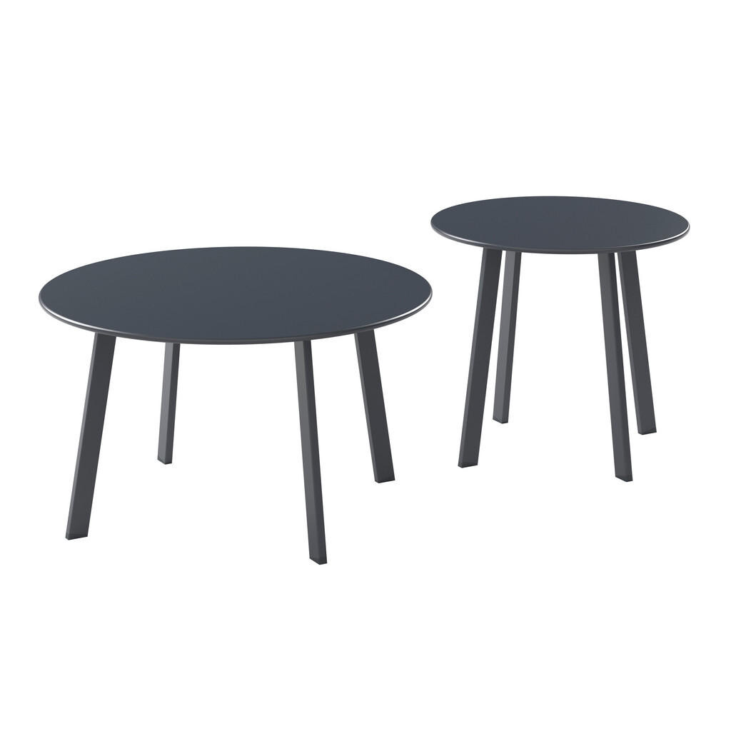 Ambia Garden SADA ODKLÁDACÍCH STOLKŮ, kov, 70X40/50X45 cm