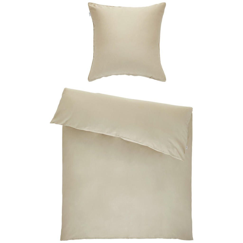 Schöner Wohnen OBOUSTRANNÉ POVLEČENÍ, satén, pískové barvy, béžová, cappuccino, 135/200 cm