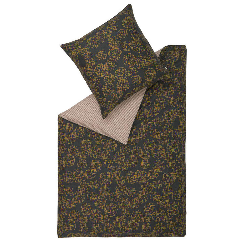 Esprit OBOUSTRANNÉ POVLEČENÍ, satén, černá, barvy zlata, béžová, 155/220 cm