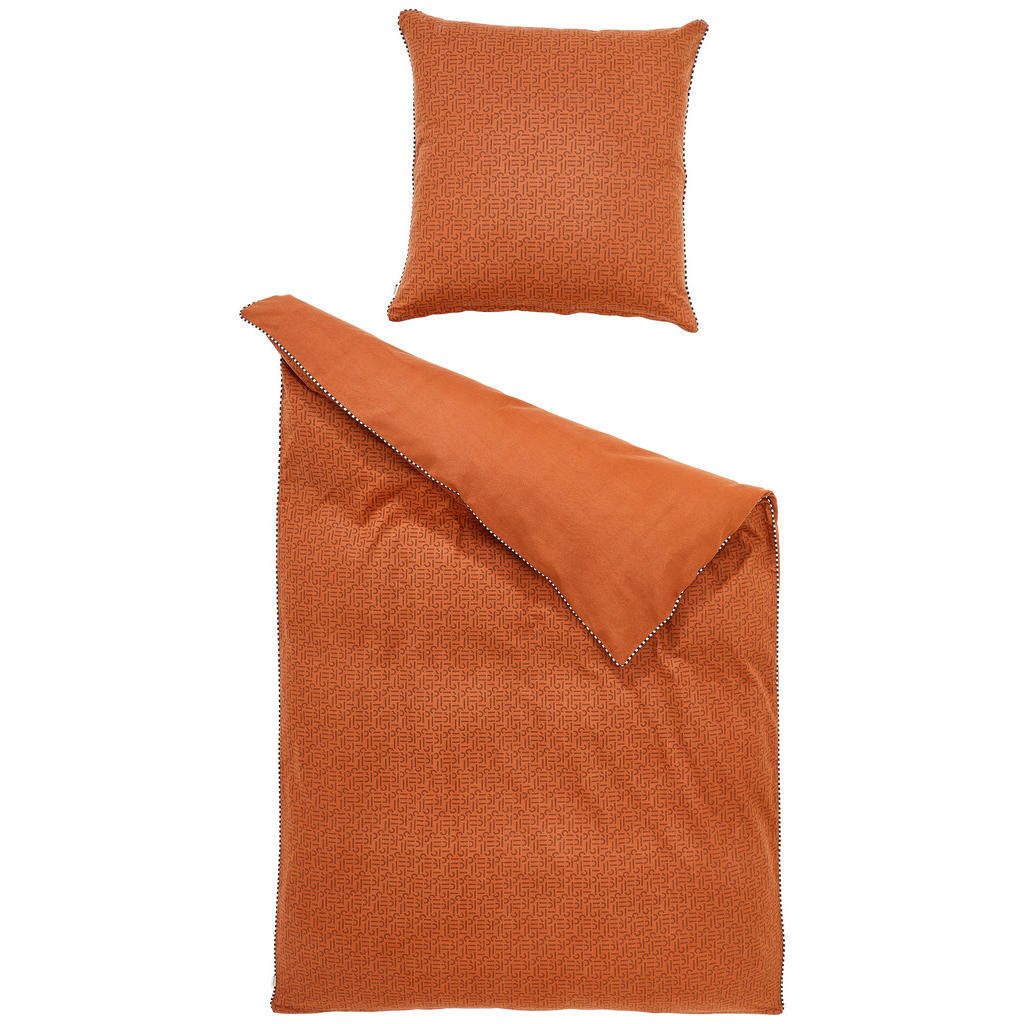 Esprit OBOUSTRANNÉ POVLEČENÍ, flanel, rezavá, 135/200 cm