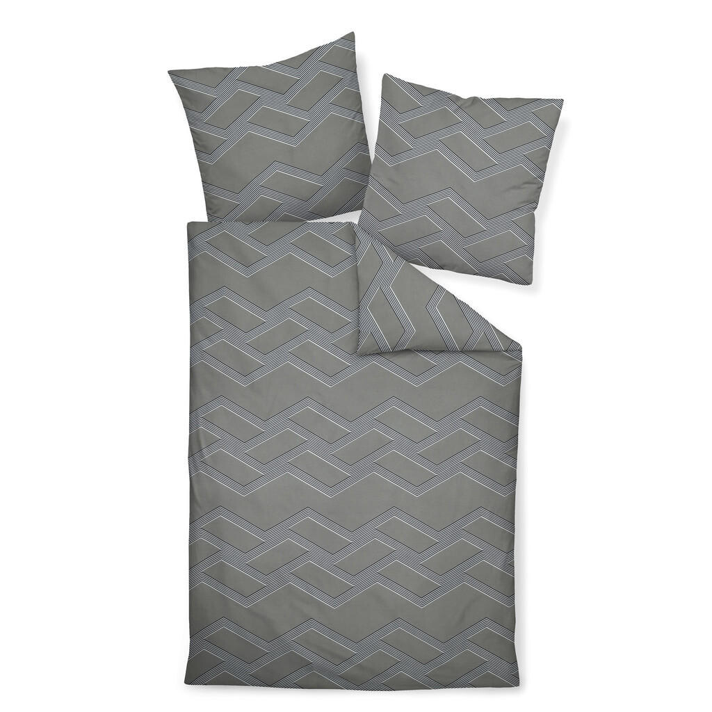 Janine POVLEČENÍ, makosatén, šedá, modrošedá, 135/200 cm
