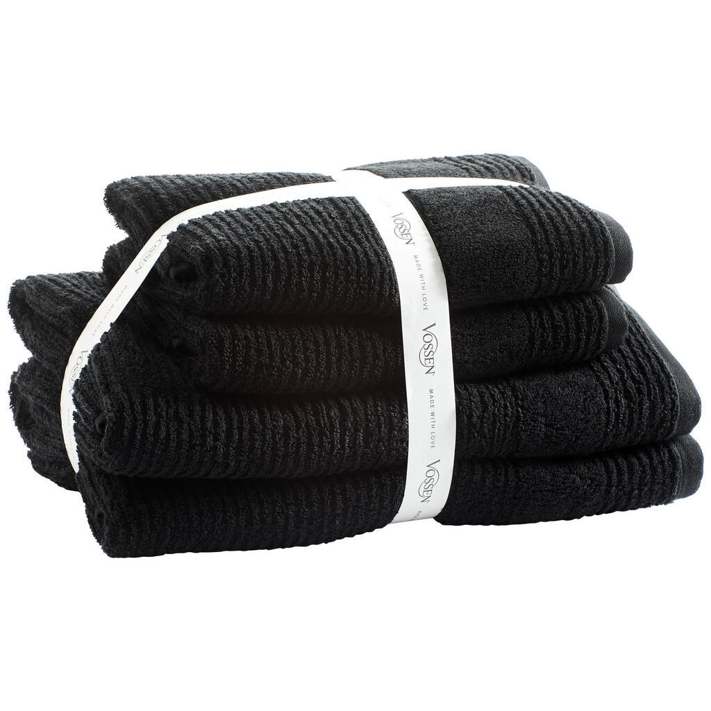 Vossen SADA RUČNÍKŮ A OSUŠEK, černá