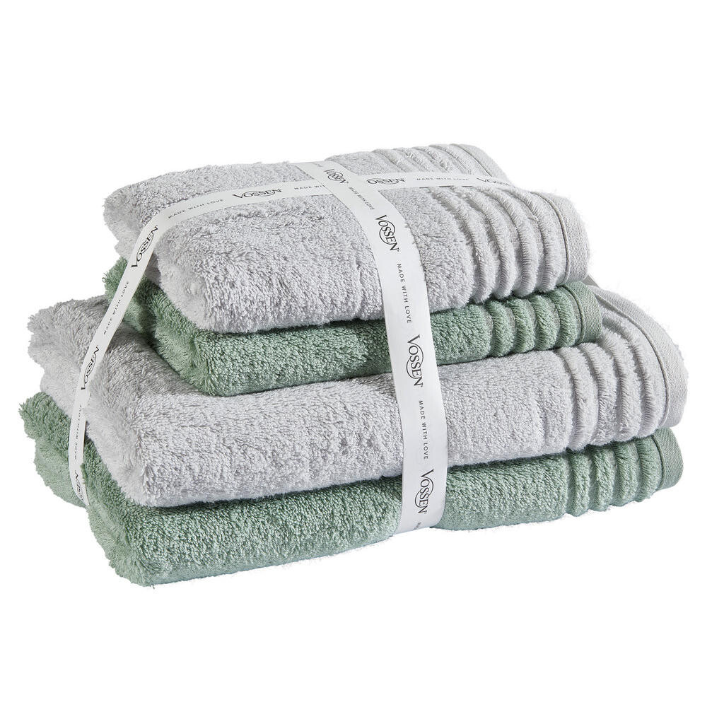 Vossen SADA RUČNÍKŮ A OSUŠEK, zelená, světle šedá