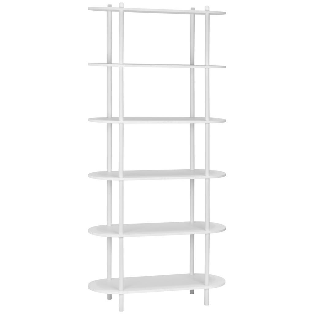 PBJ REGÁL, bílá, železo, 90/160/30 cm