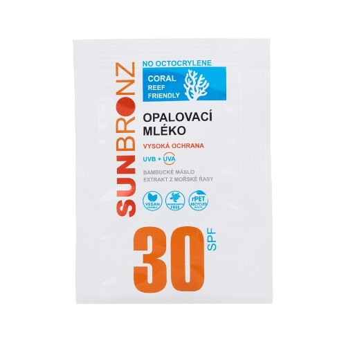 Vivaco Sunbronz Opalovací mléko SUN BRONZ SPF 30 Coral Friendly - vzorek 0,4 ml