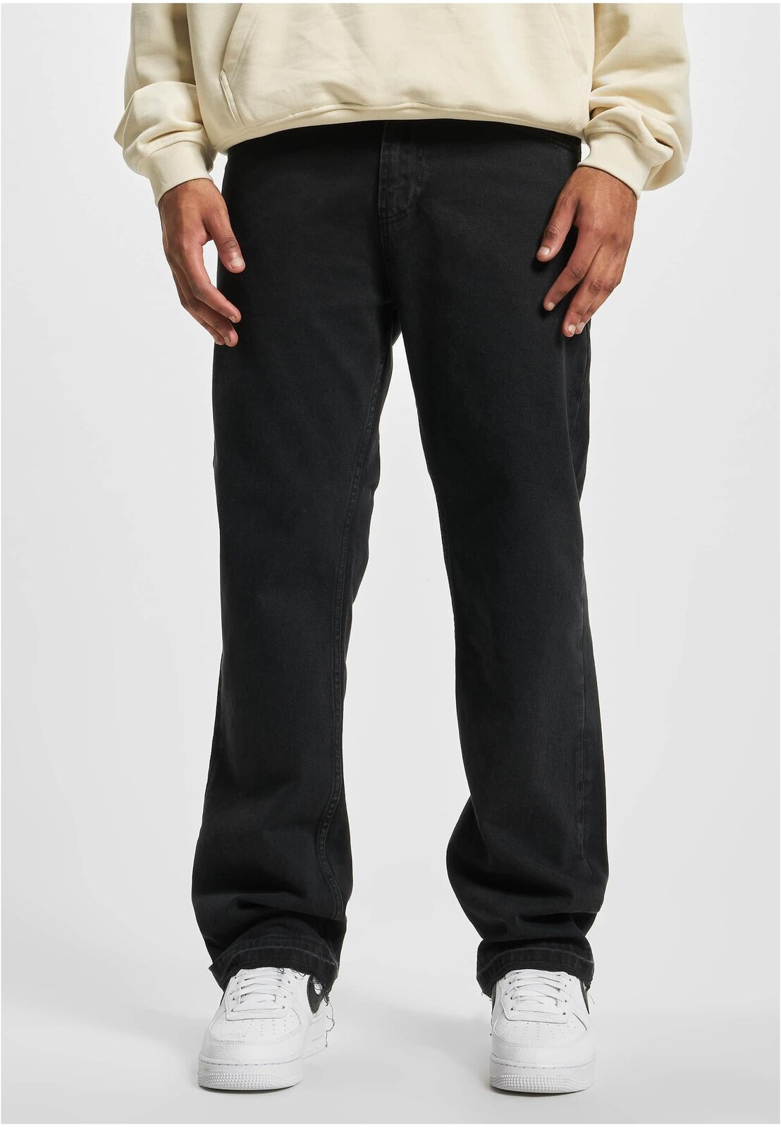 DEF Straight Loose Fit Denim černá sepraná