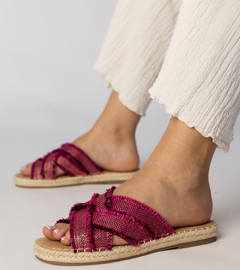 D/CEO Pink espadrille flip-flops Berunda