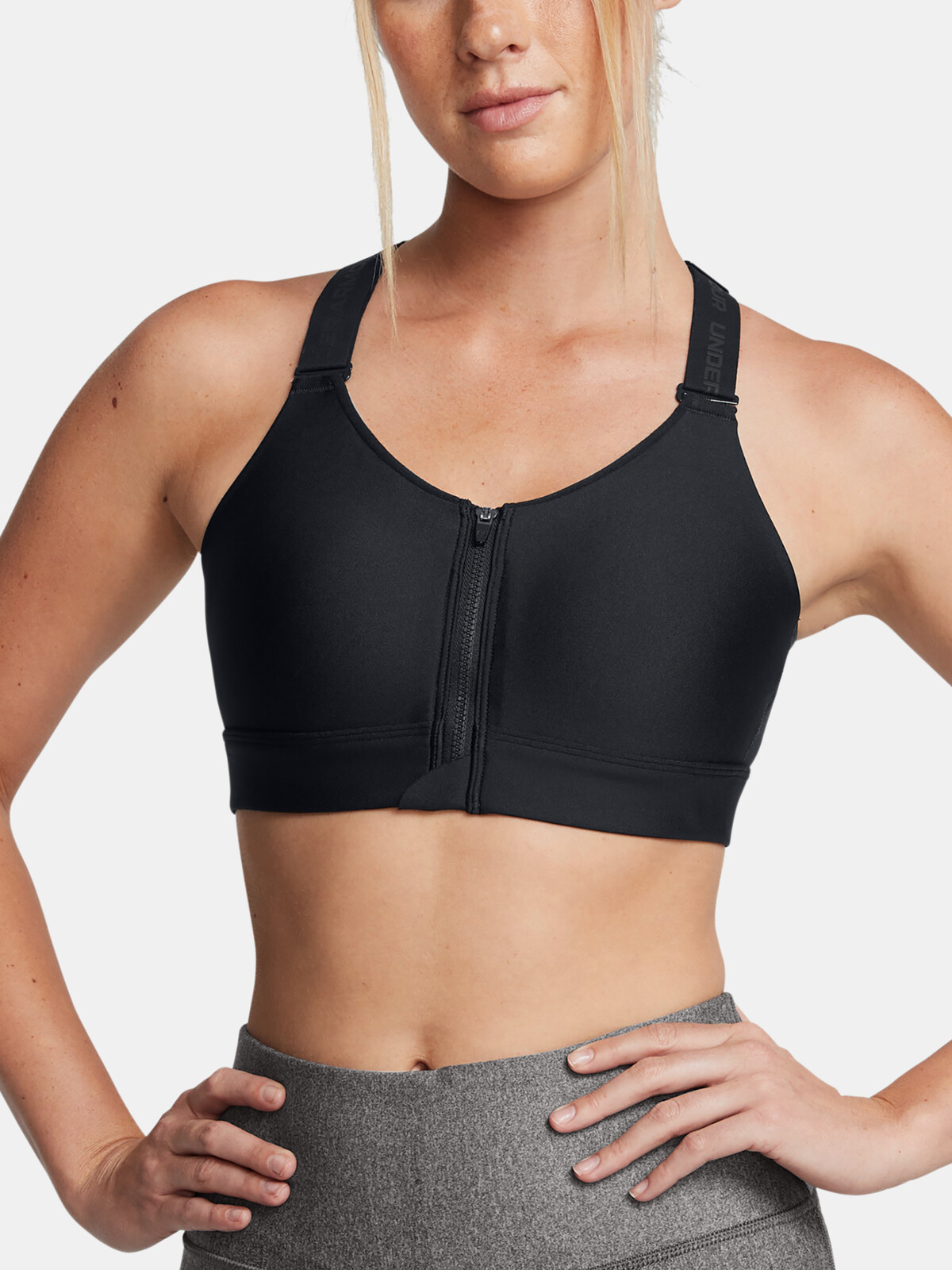 Dámská podprsenka Under Armour UA Infinity High Zip 2.0 Bra-BLK - Dámské