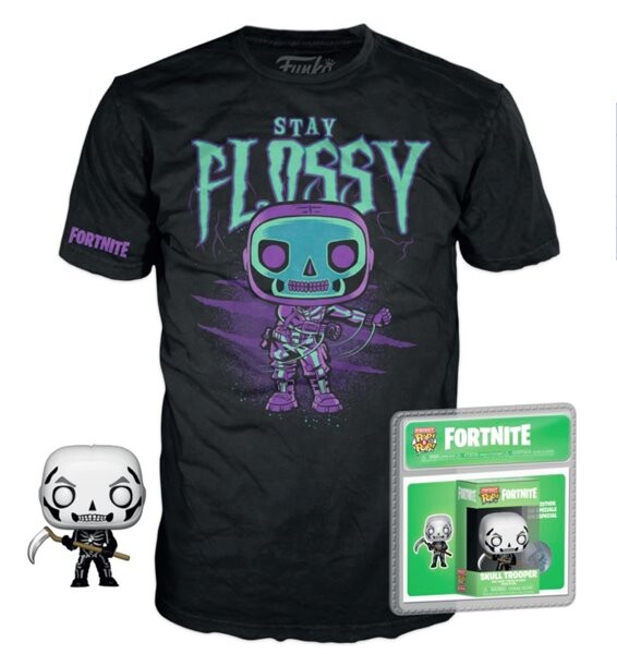 Funko Pocket Pop! & T-Shirt Fortnite Skull Trooper – velikost XL