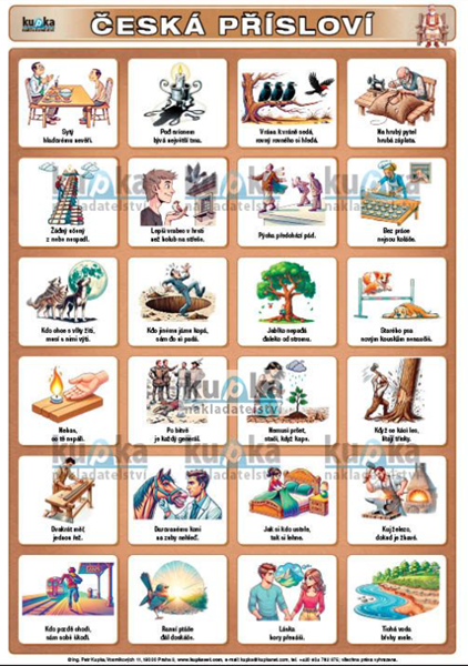 Česká přísloví 2 XL (100x70 cm)