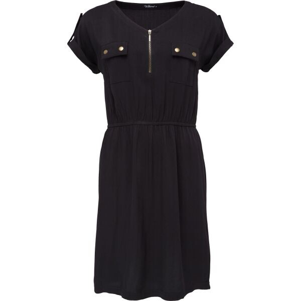 Willard ELVENA Dámské plátěné šaty, černá, velikost