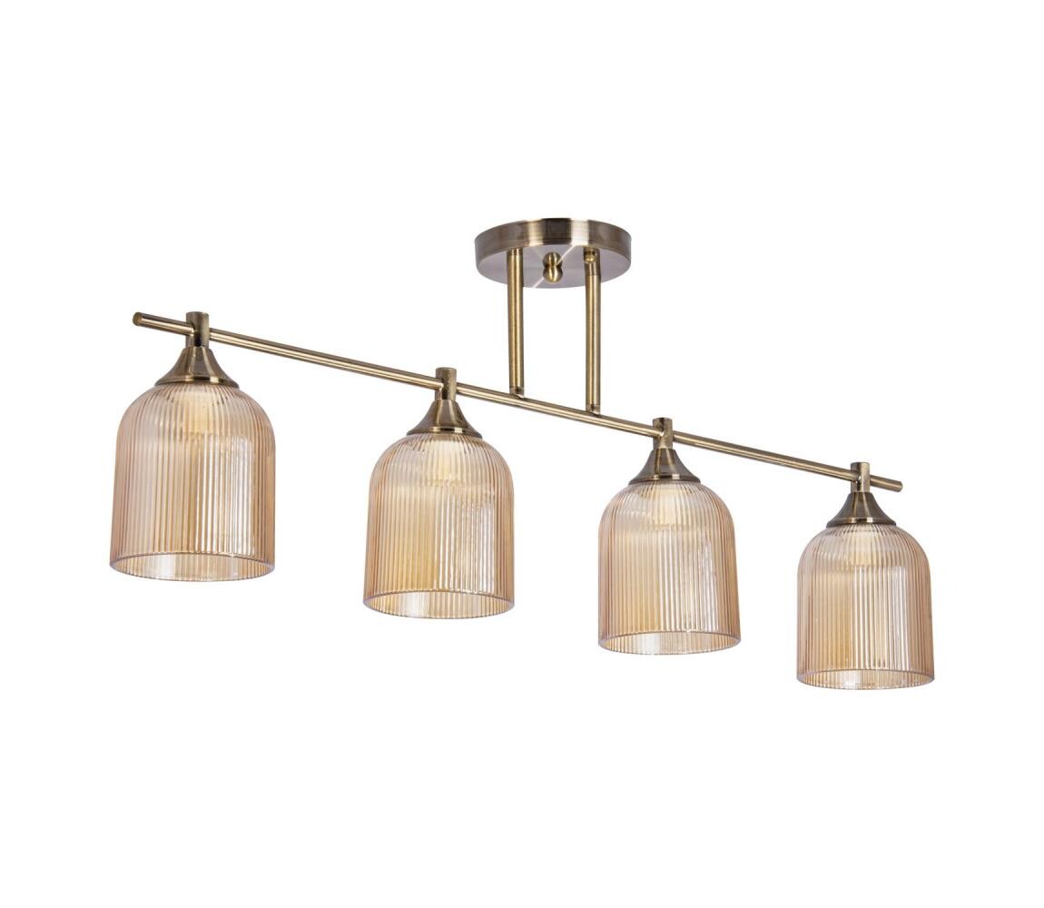 Lustr na tyči 4xE14/60W/230V mosaz