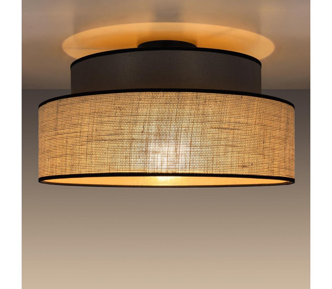 Stropní svítidlo BOHO 1xE27/60W/230V hnědá/béžová