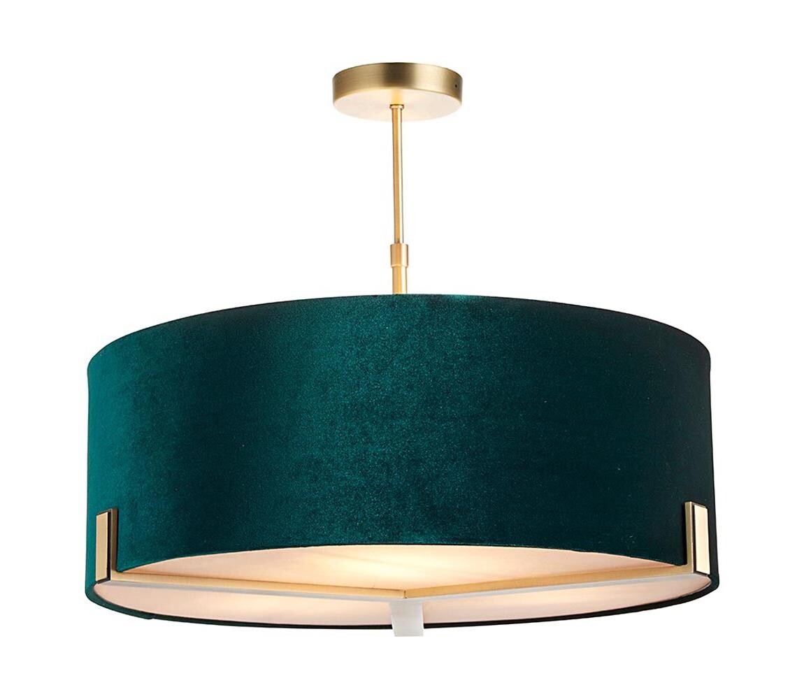 Endon Endon 95839 - Lustr na tyči HAYFIELD 3xE27/40W/230V mosaz/zelená