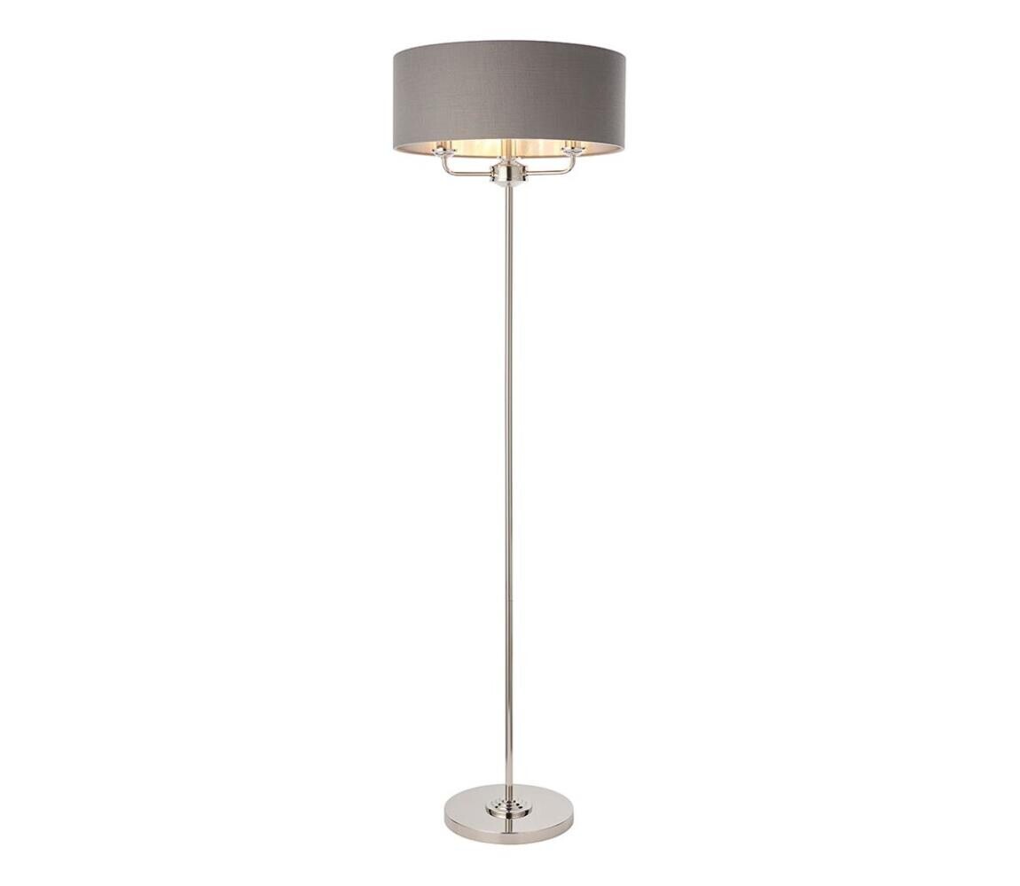 Endon Endon 94378 - Stojací lampa HIGHCLERE 1xE14/40W/230V šedá/lesklý chrom