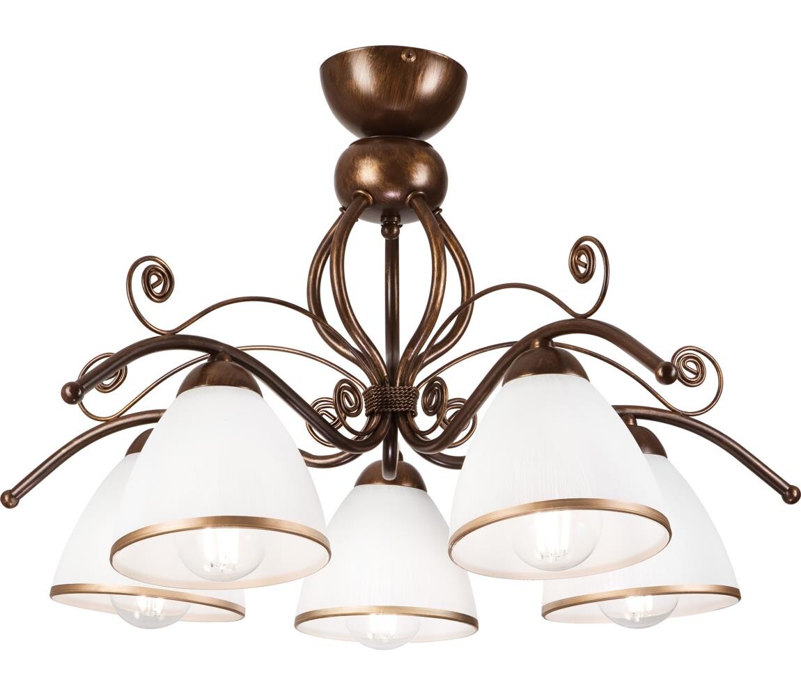 Přisazený lustr RETRO 5xE27/60W/230V bronz patina