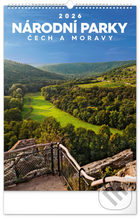 NOTIQUE Nástenný kalendár Národné parky Čech a Moravy CZ 2026, 33 x 46 cm - Presco Group