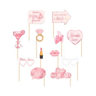 Rekvizity do fotokoutku Bride to be 12 ks Albi