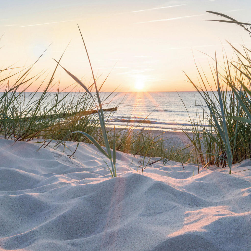 Euroart OBRAZ NA SKLE, pláž a moře, 30/30/1,40 cm