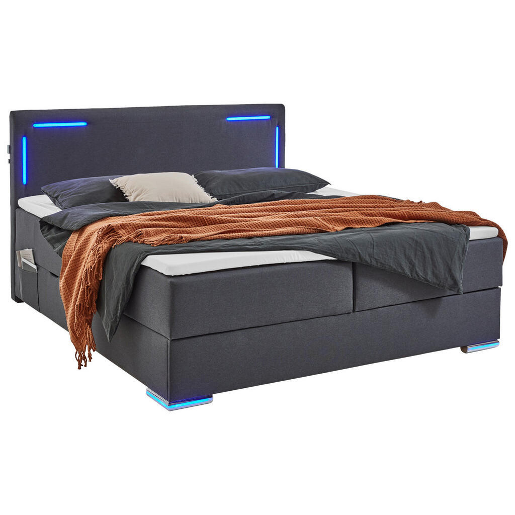 Xora POSTEL BOXSPRING, 160/200 cm, antracitová