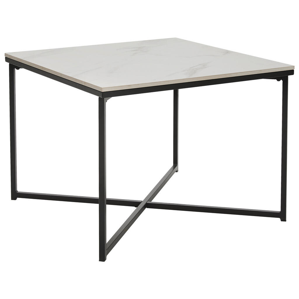 Livetastic KONFERENČNÍ STOLEK, černá, bílá, kov, keramika, 60/43/60 cm