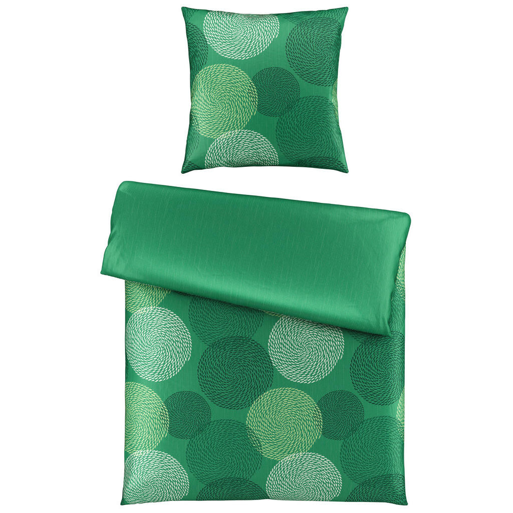 Novel OBOUSTRANNÉ POVLEČENÍ, satén, zelená, 135/200 cm