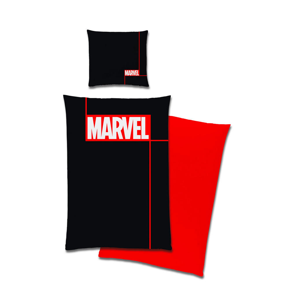 Marvel POVLEČENÍ PRO MLÁDEŽ, renforcé, červená, černá, bílá, 155/220 cm