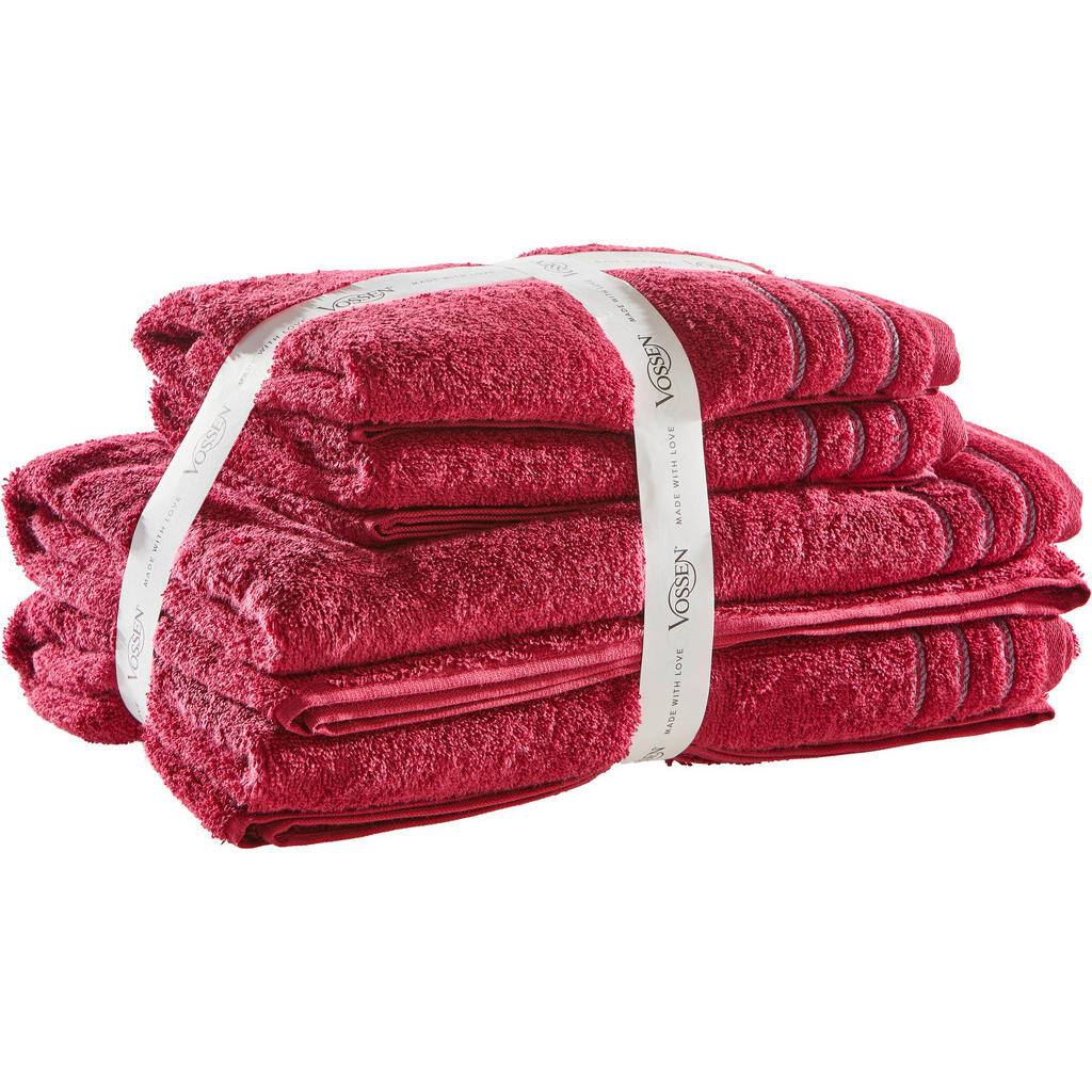 Vossen SADA RUČNÍKŮ A OSUŠEK, červená