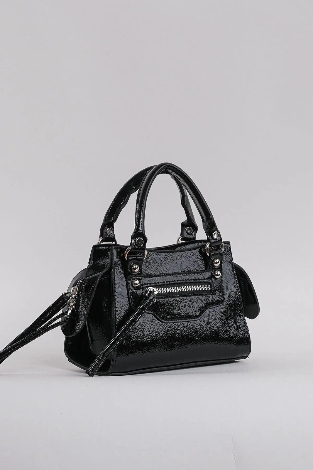 78224 Dewberry Womens Mini City Handbag and Shoulder Bag-BLACK