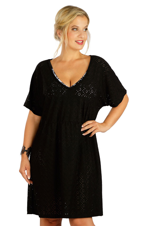 Dámská tunika se spadlým rukávem 5f010 litex černá s