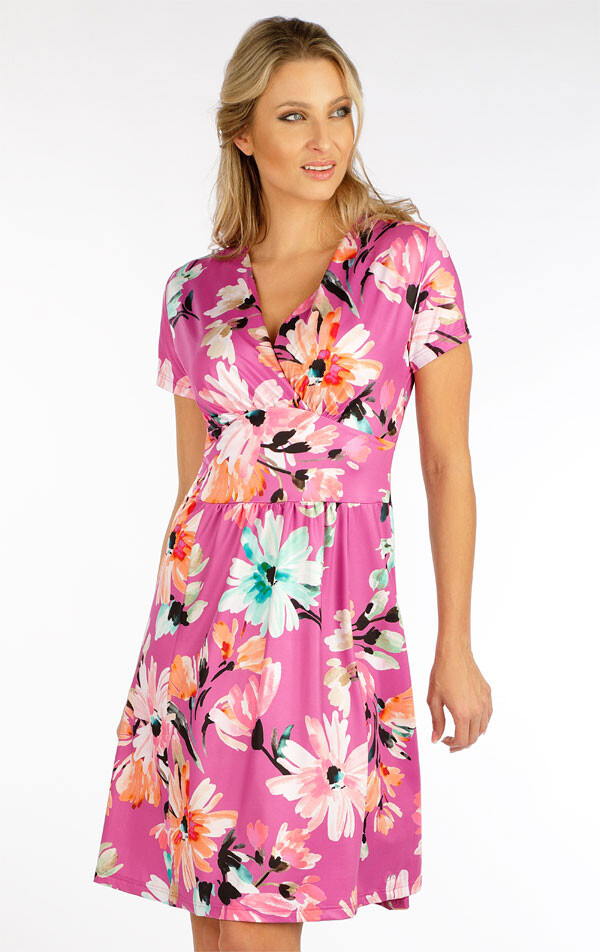 Dámské šaty s krátkým rukávem 5f112 litex s