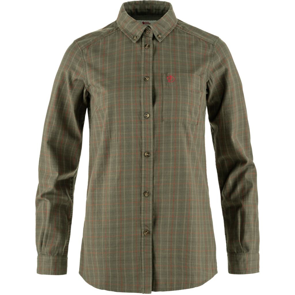 FJÄLLRÄVEN Sörmland Lite Flannel Shirt W, Laurel Green-Light Olive (vzorek) velikost: S