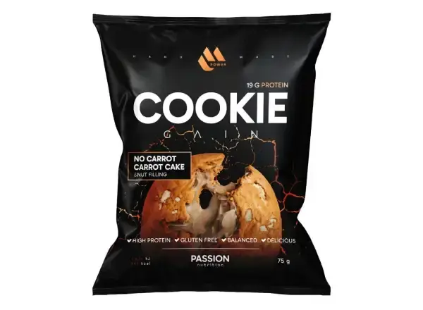 Passion MPower Cookie Gain 75g Mrkvový dort ořechová náplň