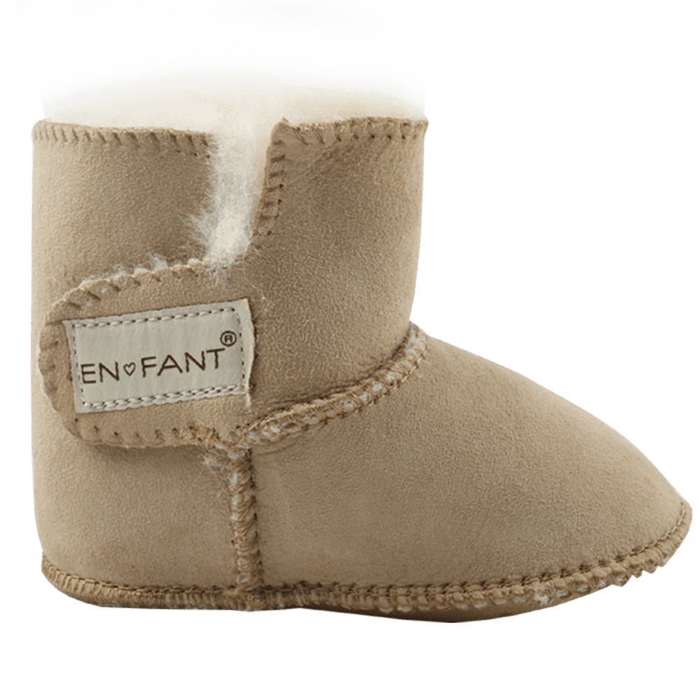 En Fant dětské kožené capáčky s kožíškem 811840-33 Velikost obuv: S / 18 - 19