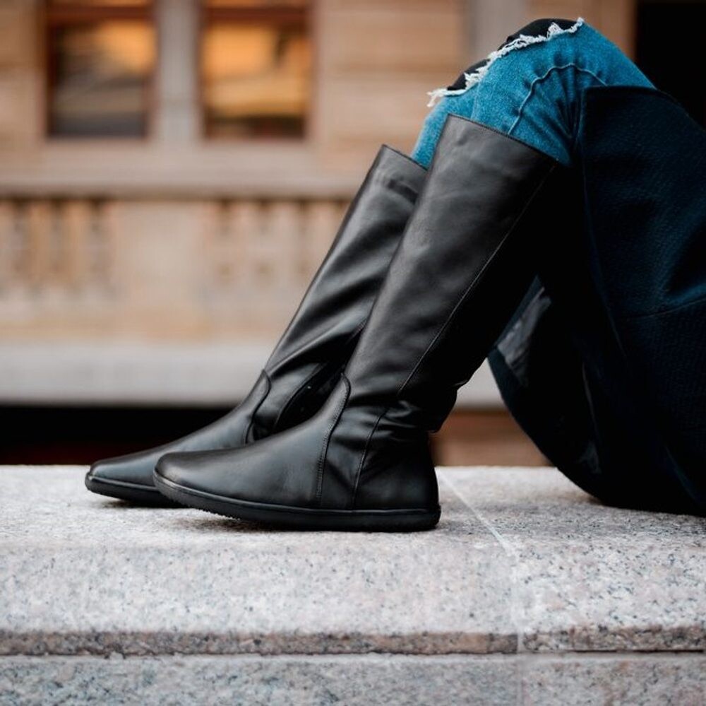 ANGLES THALIA Black Dámské barefoot kozačky - 38