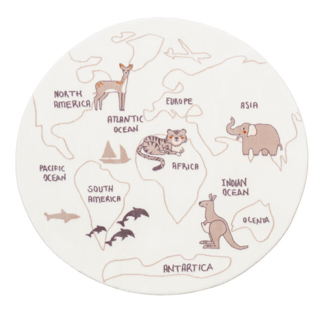 Koberec SOFTY Kids Animals World kruh