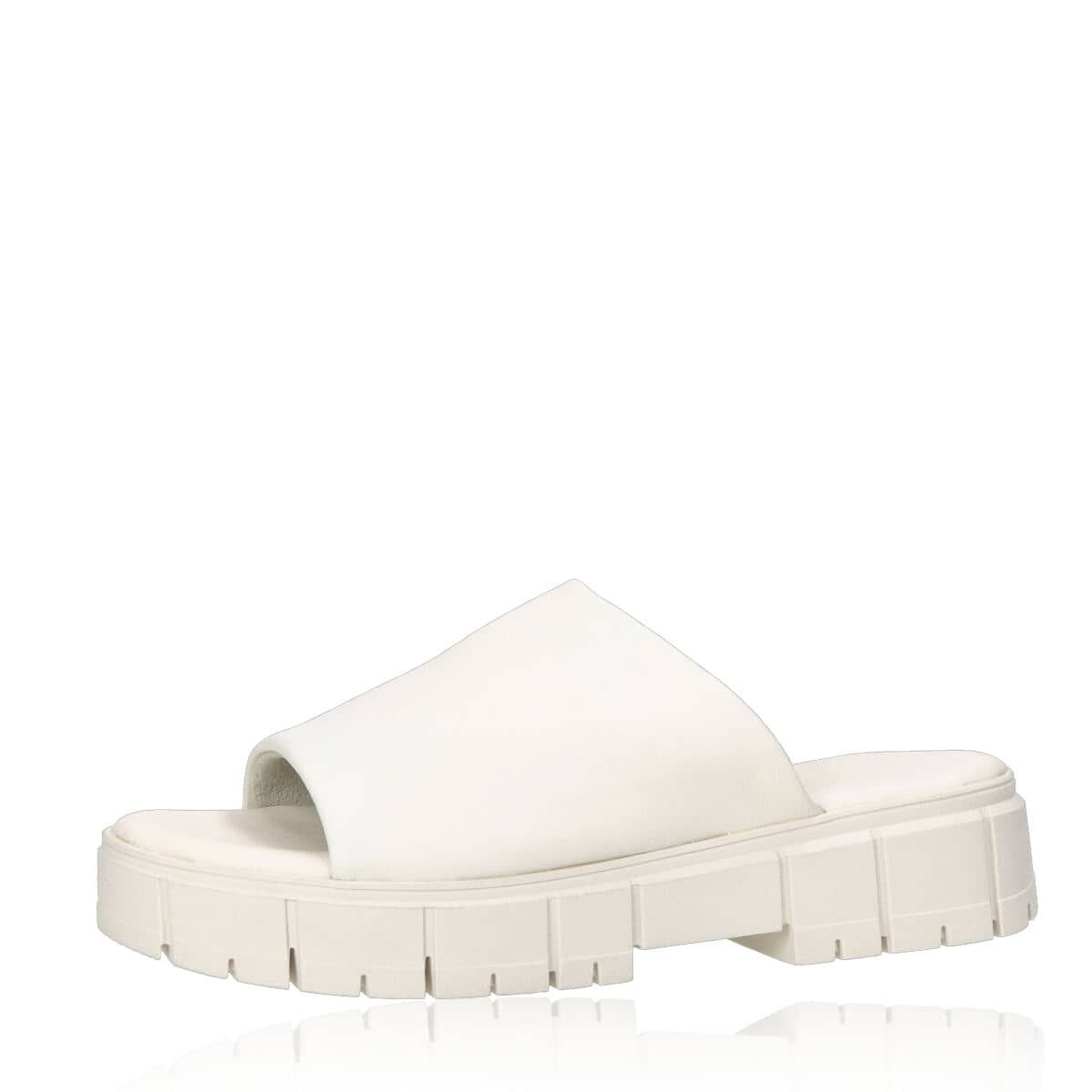 Tamaris dámské kožené pantofle - béžovo bílé - 36