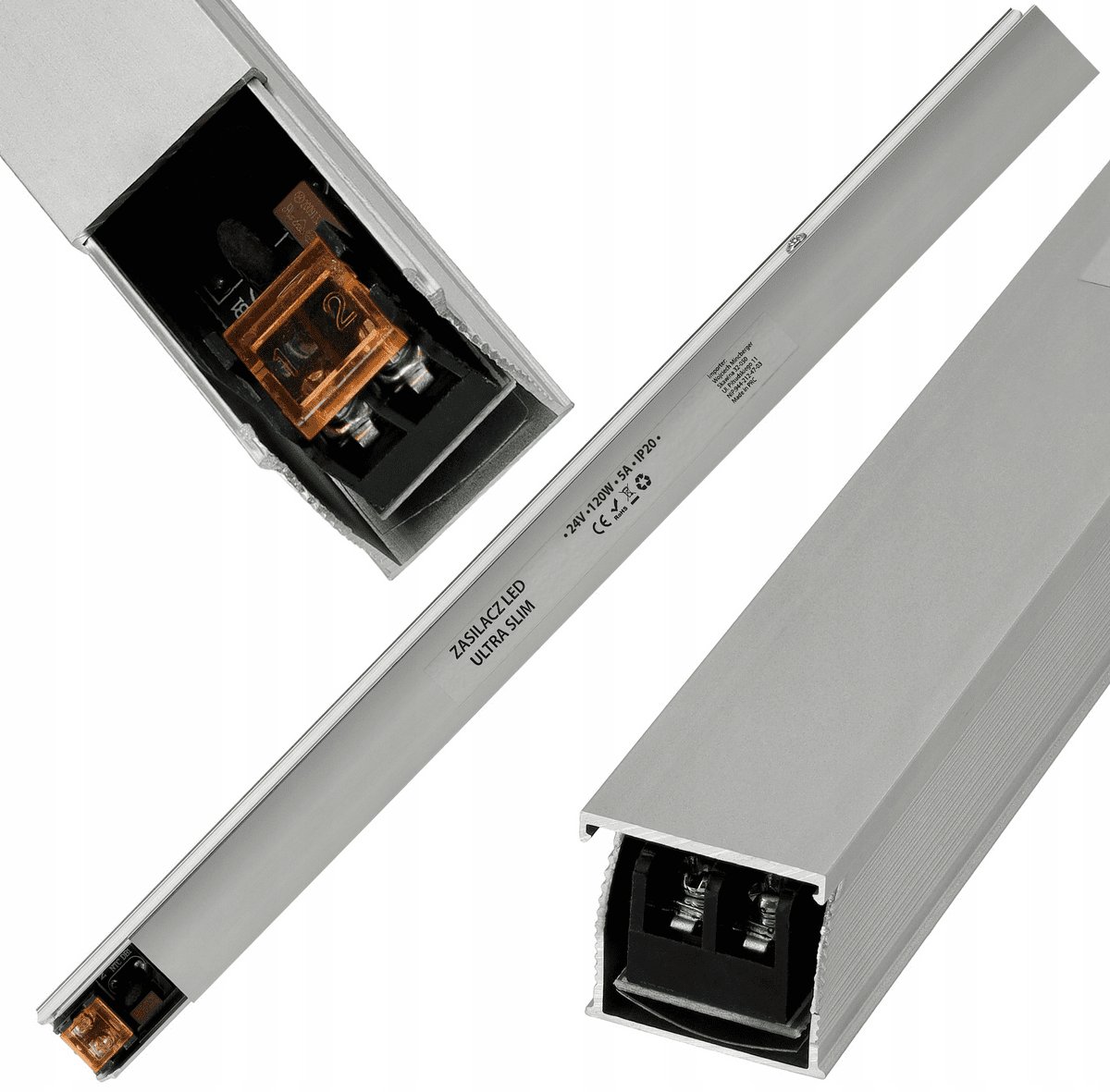 Berge Zdroj pro LED nábytek ultra slim 24V - 120W - 5A - IP20