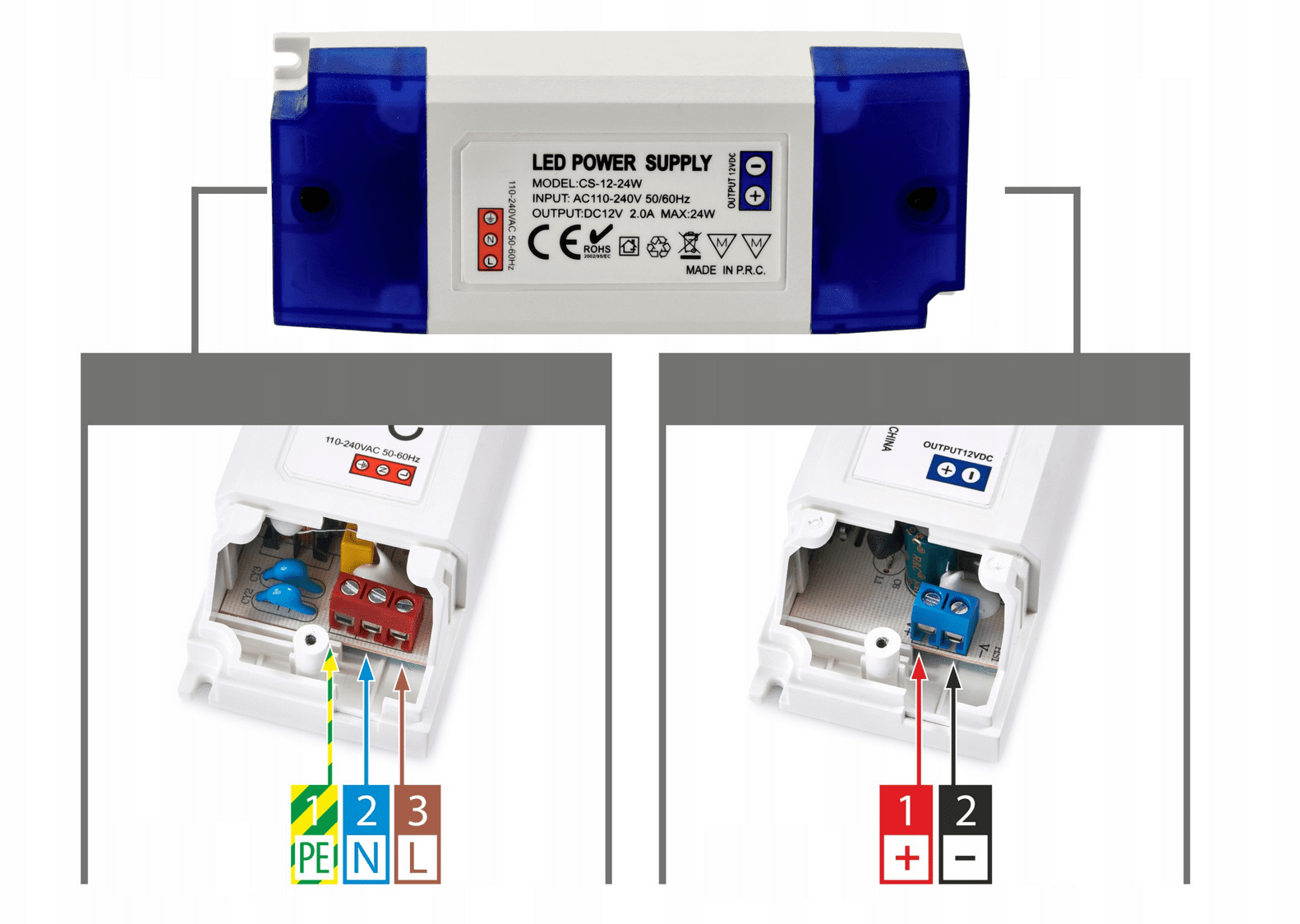 Berge Zdroj pro LED nábytek 24V - 12W - 0,5A - IP20