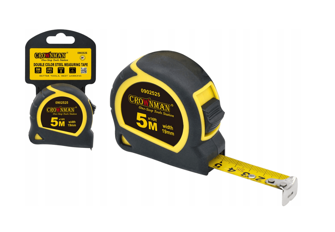 Berge Svinovací metr/měřicí páska se zámkem, pravítko 3M 16mm