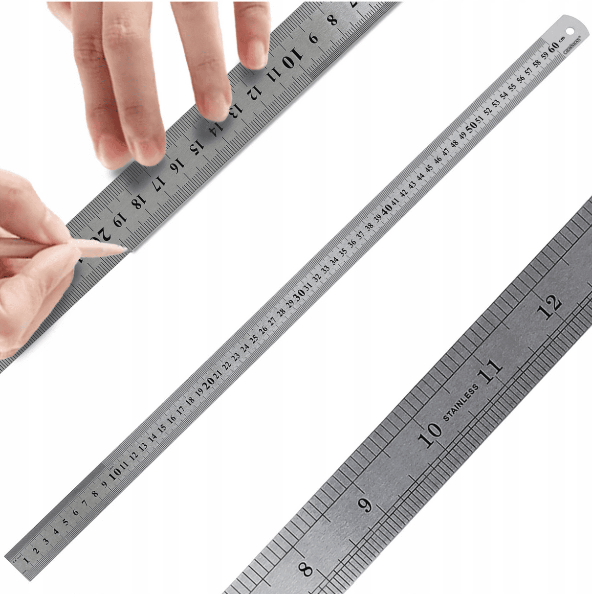 Berge Ocelové pravítko 60 cm