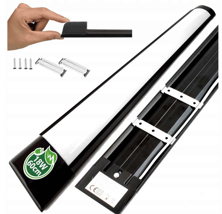 Berge LED panel černý - 18W - 60cm - studená bílá EPB004