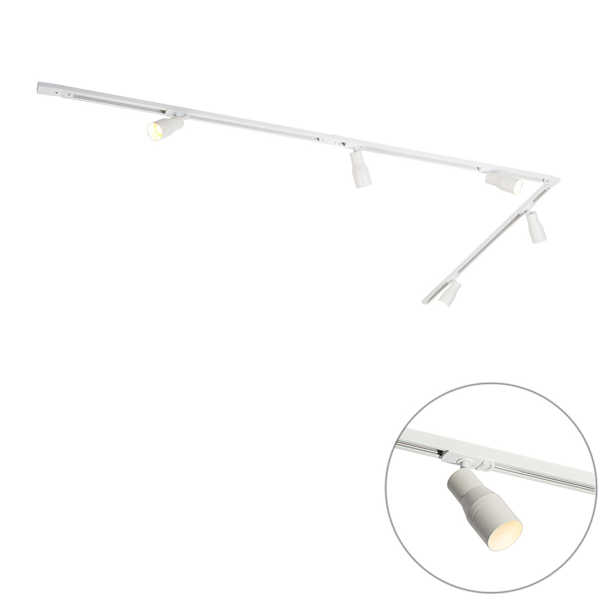 Moderní kolejnicový systém s 5 bodovými světly bílý 1-fázový - Iconic Kohua