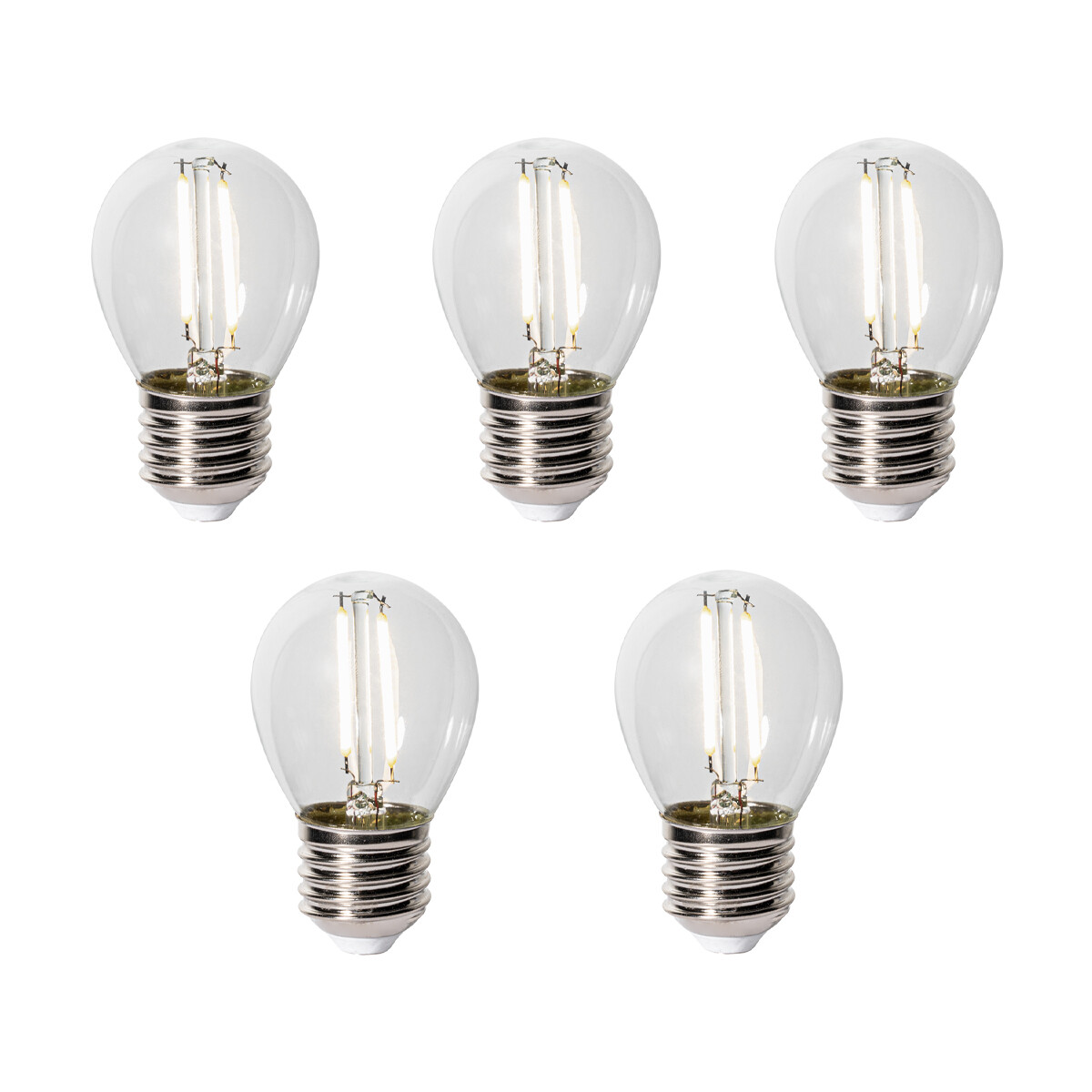 Sada 5 LED žárovek E27 P45 Soumrakový senzor 3W 250 lm 3000K