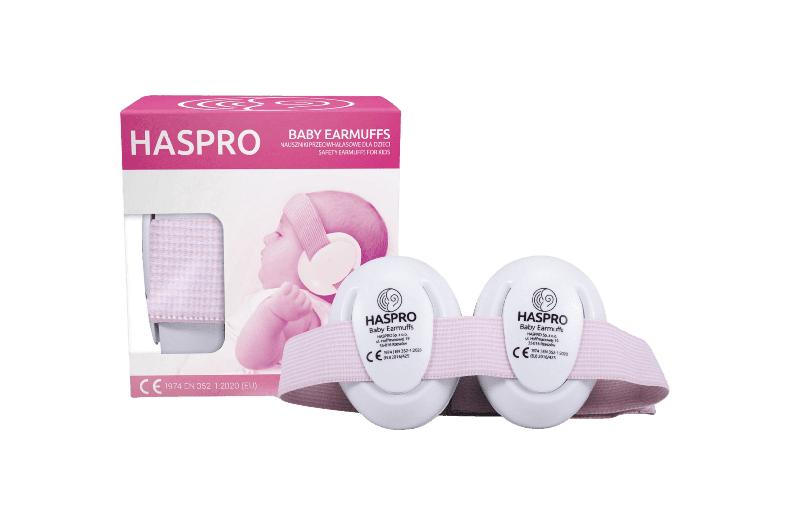 HASPRO BABY Sluchátka na uši růžová